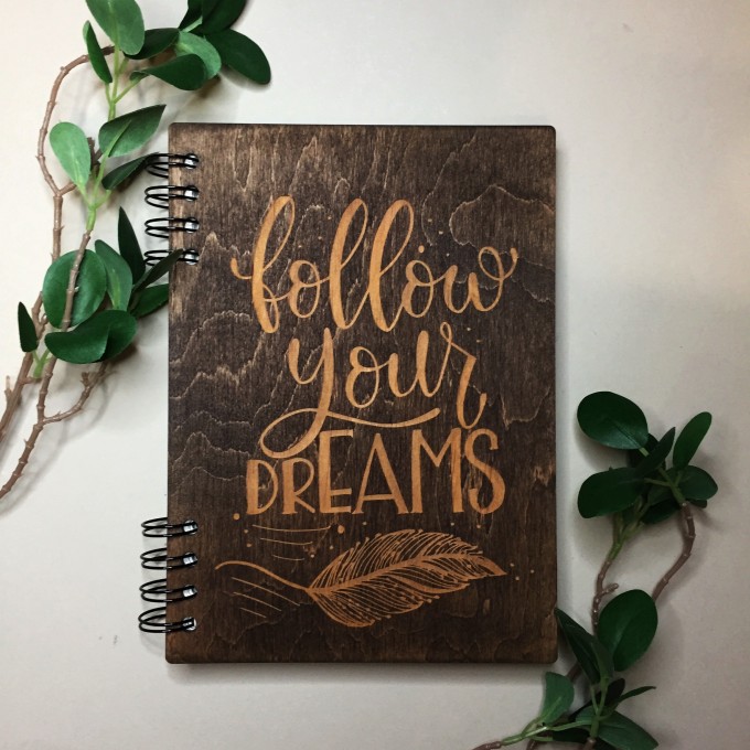 ПІД ЗАМОВЛЕННЯ. Блокнот "Follow your dreams". Термін виготовлення 2-3 робочих дні.