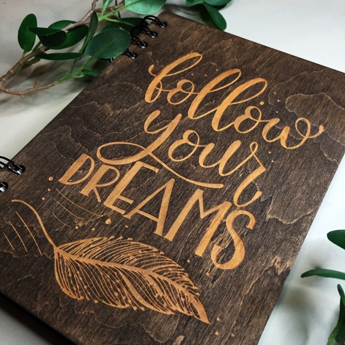 ПІД ЗАМОВЛЕННЯ. Блокнот "Follow your dreams". Термін виготовлення 2-3 робочих дні.