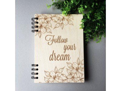ПІД ЗАМОВЛЕННЯ. Блокнот "Follow your dream". Термін виготовлення 2-3 робочих дні.