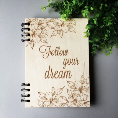 ПІД ЗАМОВЛЕННЯ. Блокнот "Follow your dream". Термін виготовлення 2-3 робочих дні.