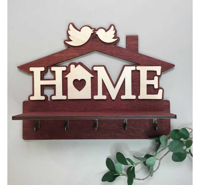 Ключниця ''Home'' червоне дерево. Термін виготовлення 2-3 робочих дні.