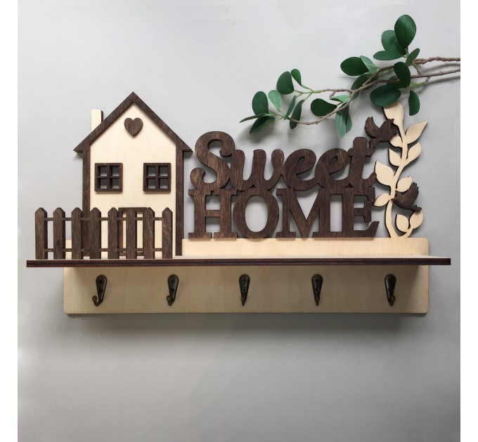 Ключниця ''Sweet Home'' натуральне дерево. Термін виготовлення 2-3 робочих дні.