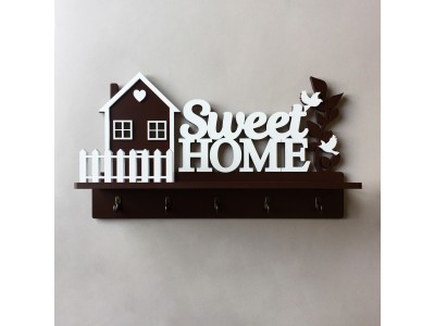 Ключниця ''Sweet Home'' шоколадна з білим. Термін виготовлення 4-5 робочих днів.