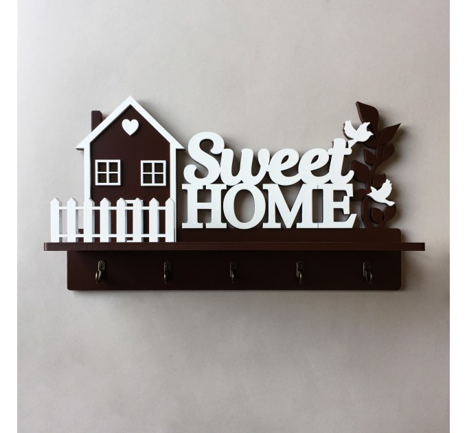 Ключниця ''Sweet Home'' шоколадна з білим. Термін виготовлення 4-5 робочих днів.