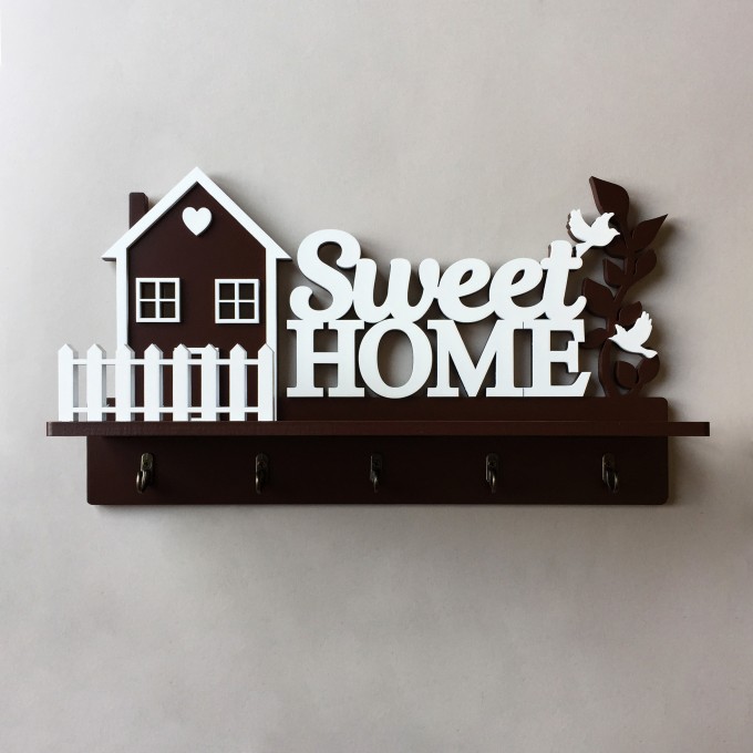 Ключниця ''Sweet Home'' шоколадна з білим. Термін виготовлення 4-5 робочих днів.