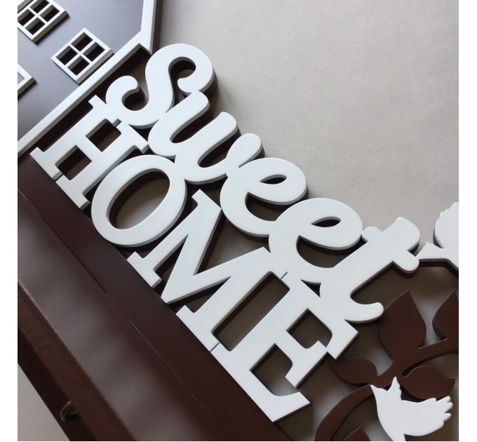Ключниця ''Sweet Home'' шоколадна з білим. Термін виготовлення 4-5 робочих днів.
